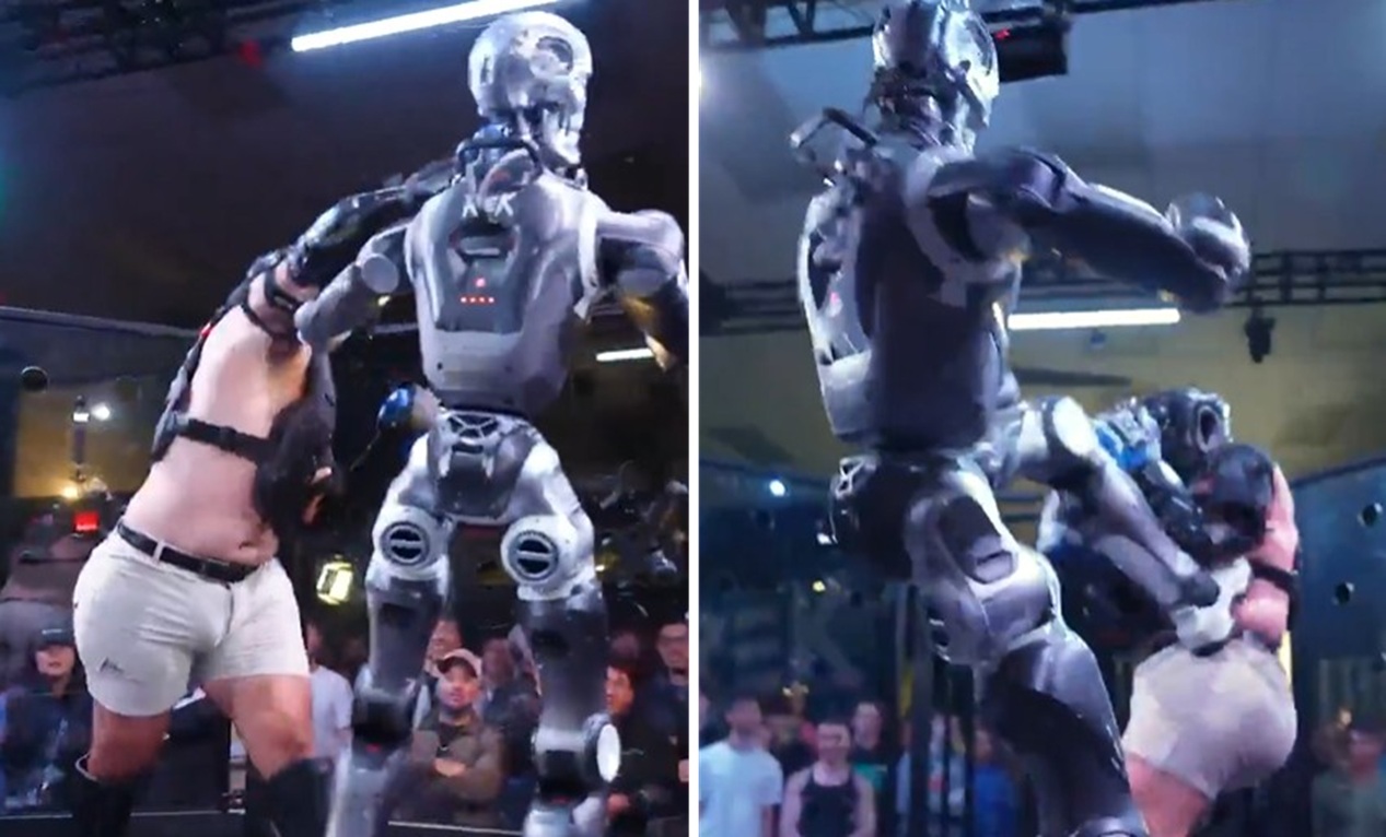 Tego jeszcze nie było. Celebryta zawalczył z... robotem