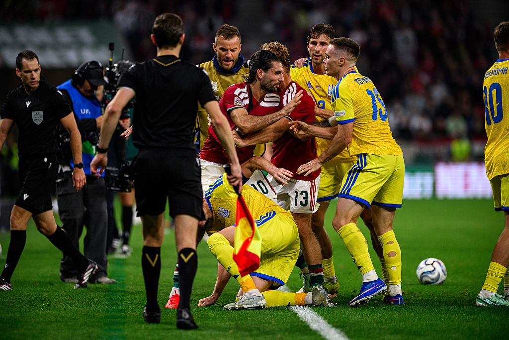 Ruszyli z pięściami. Sceny w meczu Węgry - Ukraina