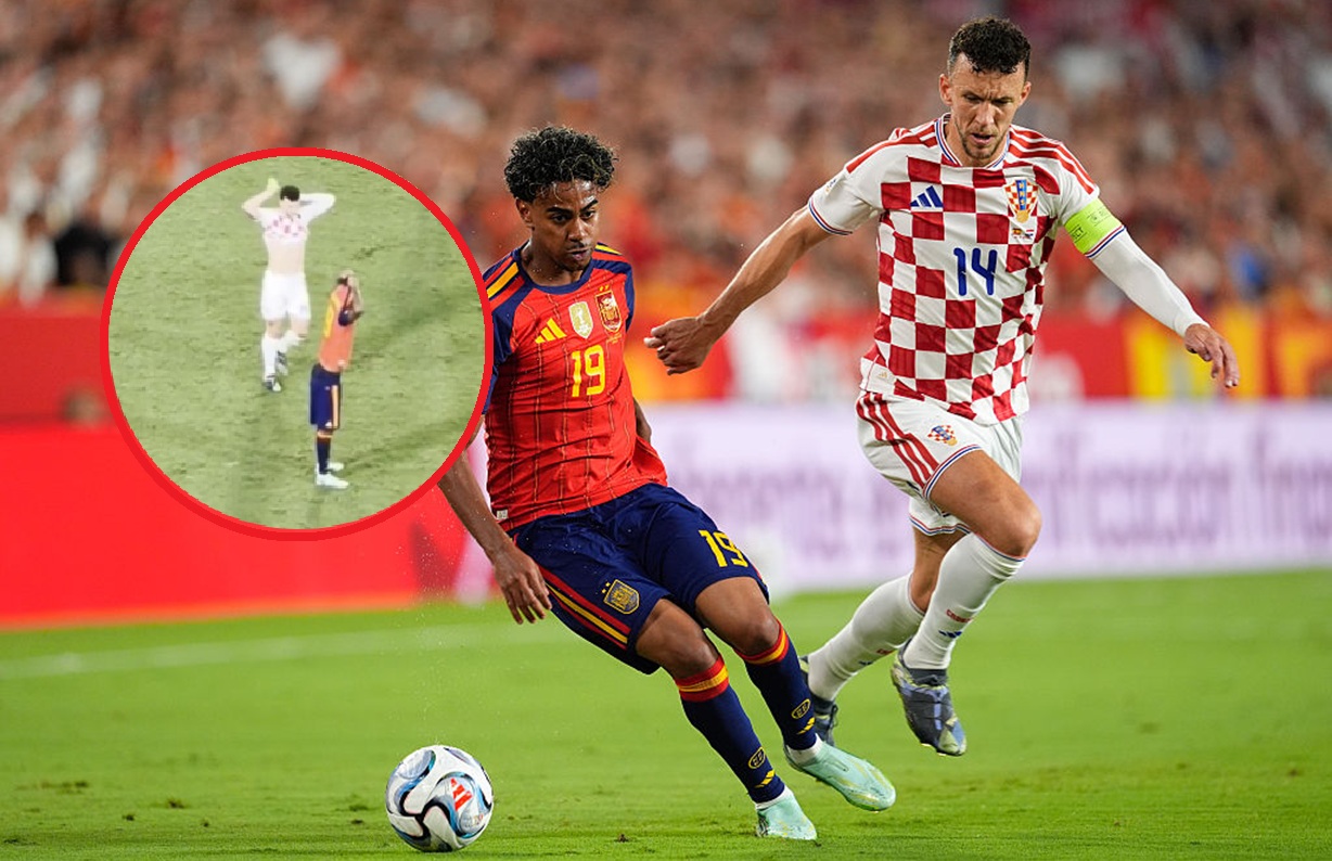 Podszedł do Yamala. Hit, co zrobił Perisic po pierwszej połowie
