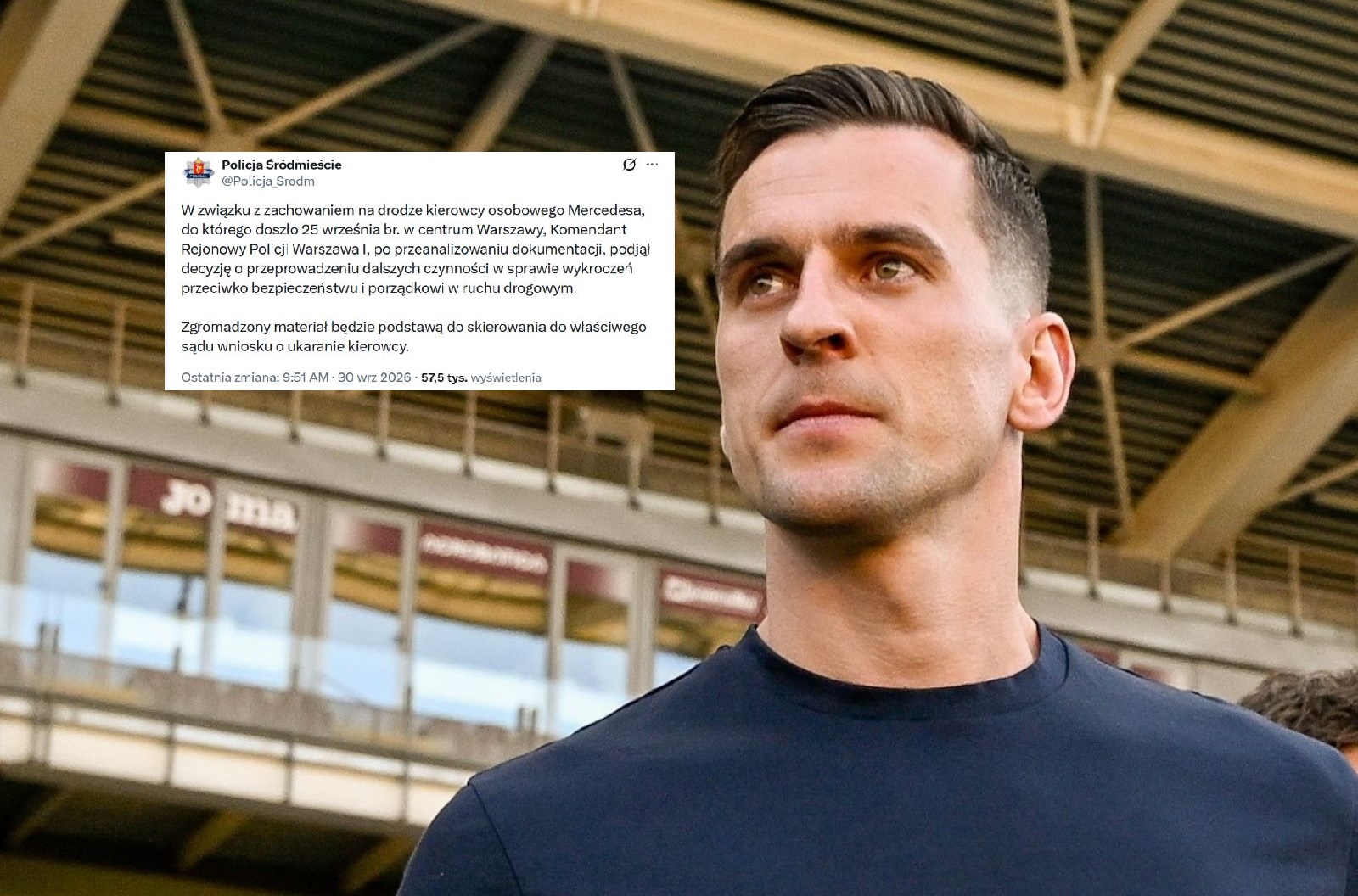Policja wydała komunikat ws. rajdu Milika. Będzie wniosek do sądu