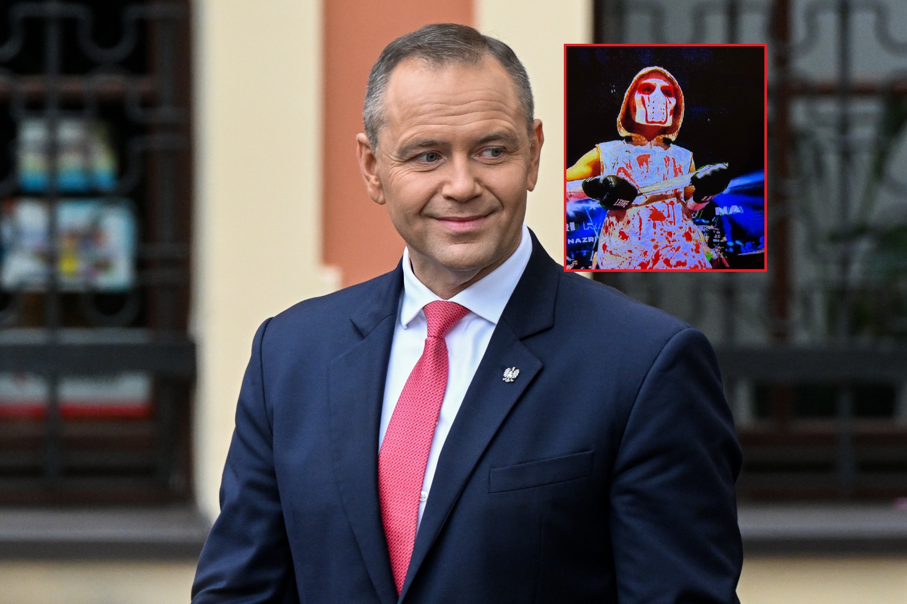Ukrainiec wyszedł w takim stroju. Spójrz co miał w rękach. Nawrocki wszystko widział!