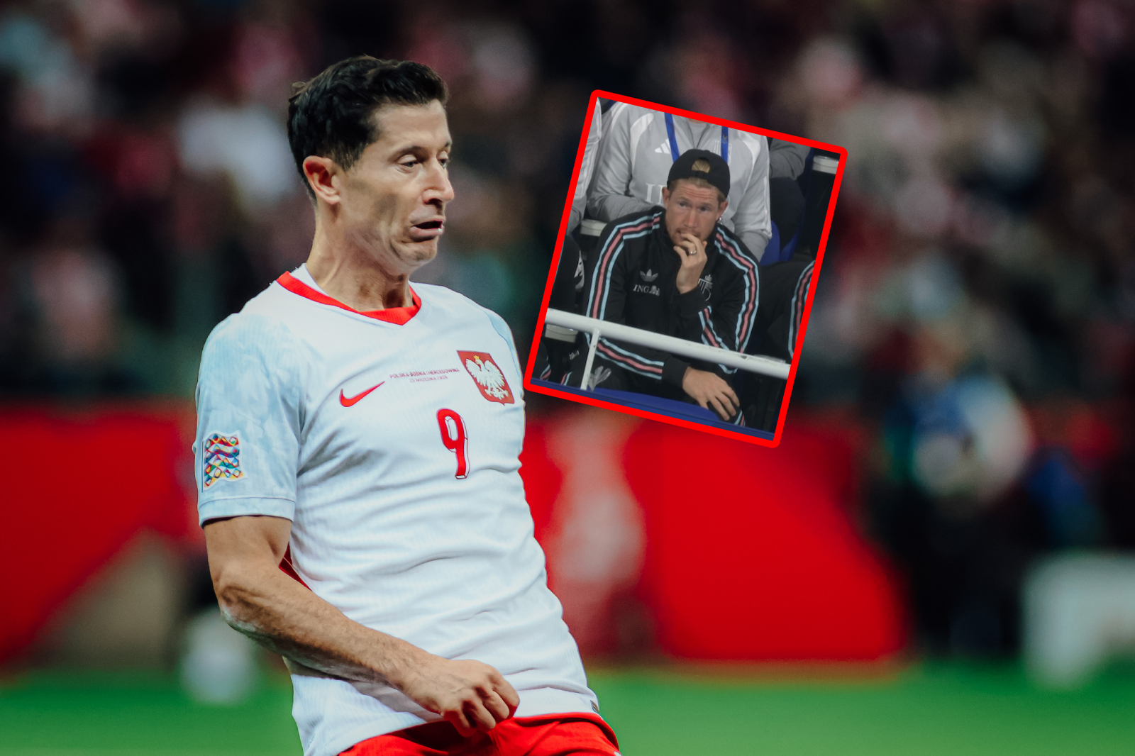 Zawieszony Lewandowski opuścił kadrę. Tymczasem na meczu Belgii taki obrazek