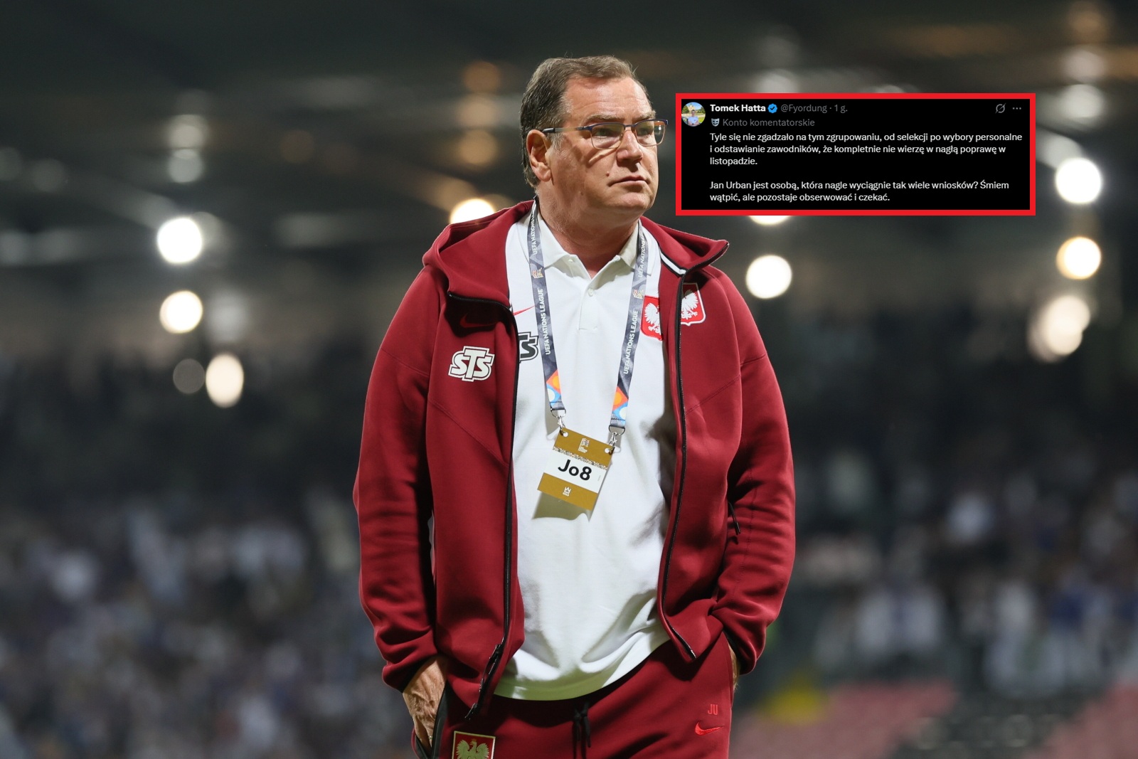 Jan Urban zostaje, są pierwsze reakcje. "Nie wierzę"